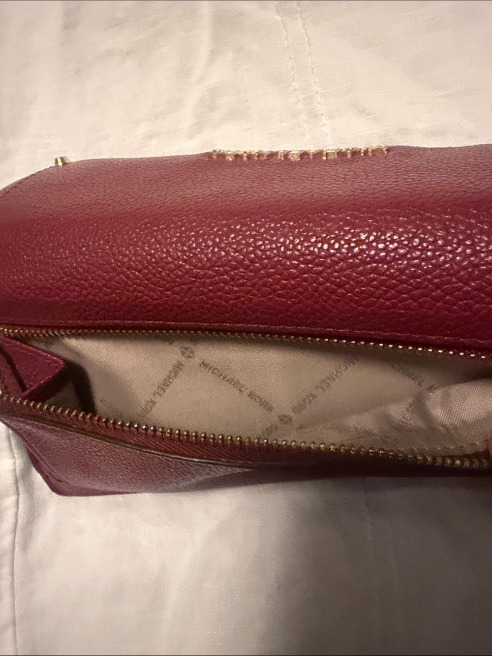 Michael Kors Pebbled Leather Wallet - Gold Hardware - Picture 6 of 6